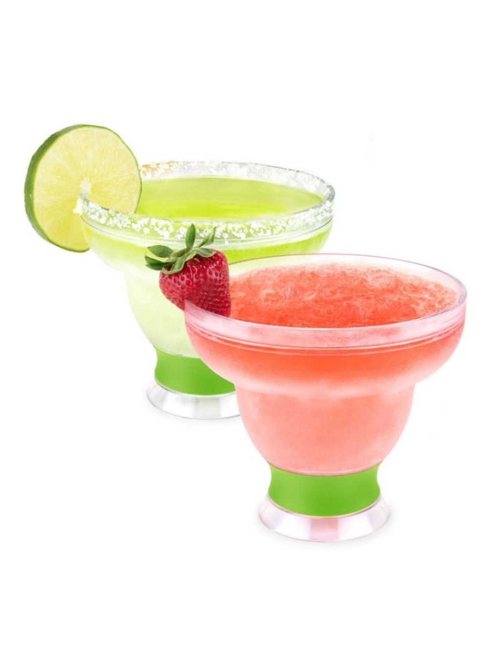 Brand new Host FREEZE Margarita Glasses 12oz Set of 2 Green